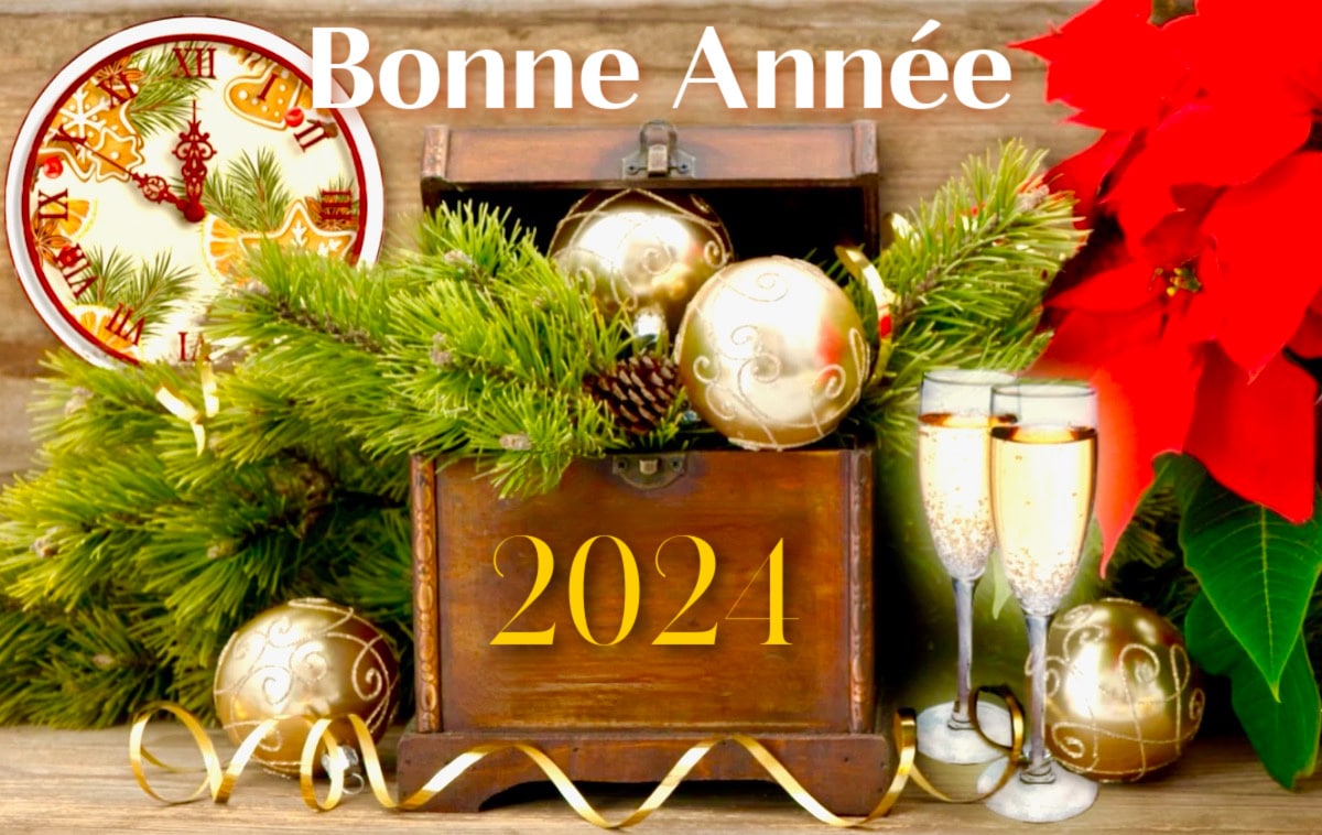 Bonne Année 2024- Mes meilleurs voeux -gâteau et cuisine Rachida